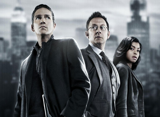 John Reese (Jim Caviezel, li.), Harold Finch (Michael Emerson) und Detective Joss Carter (Taraji P. Henson). Bild: Sender