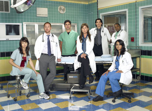 Linda Cardellini (Samantha Taggart), Scott Grimes (Dr. Archie Morris), John Stamos (Dr. Tony Gates), Maura Tierney (Dr. Abby Lockhart), Goran Visnjic (Dr. Luka Kovac), Mekhi Phifer (Dr. Gregory Pratt), Parminder Nagra (Dr. Neela Rasgotra). Bild: Sender