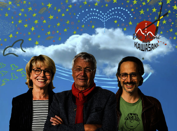 Die Vroni aus Kawasaki: Gisela Schneeberger, Gerhard Polt und Michael Ostrowski sprechen die Synchronstimmen. Bild: Sender / ServusTV / Bene Mueller