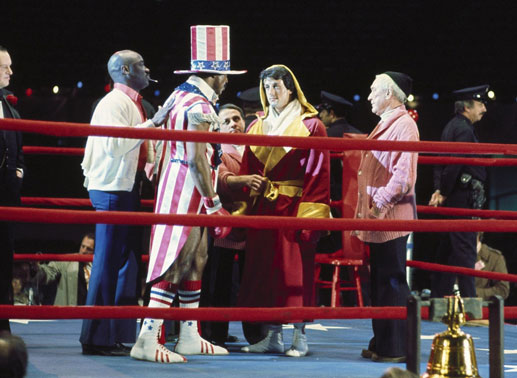 Steigen zum großen Kampf in den Ring: Sylvester Stallone und Carl Weathers. Bild: Sender