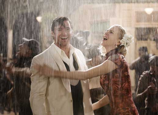 Mit Beginn der Regenzeit stellen sich Drover (Hugh Jackman) und Sarah (Nicole Kidman) endlich ihren Gefühlen und finden zueinander. Bild: Sender