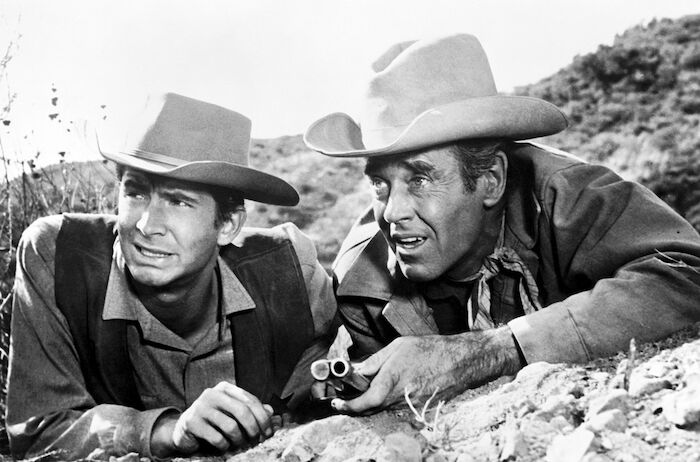 Henry Fonda und Anthony Perkins in „Der Stern des Gesetzes“. Bild: Sender/ Paramount Pictures