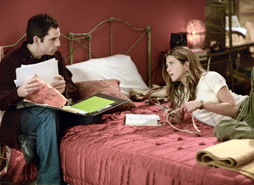 Ein turbulent romantisches Abenteuer nimmt seinen Lauf. Ben Stiller (Reuben Feffer), Jennifer Aniston (Polly Prince). Bild: Sender