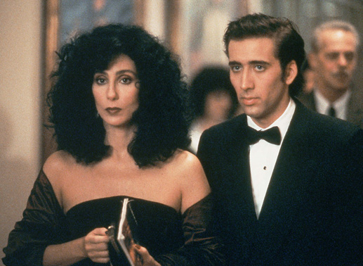 Cher und Nicolas Cage in „Mondsüchtig“. Bild: Sender