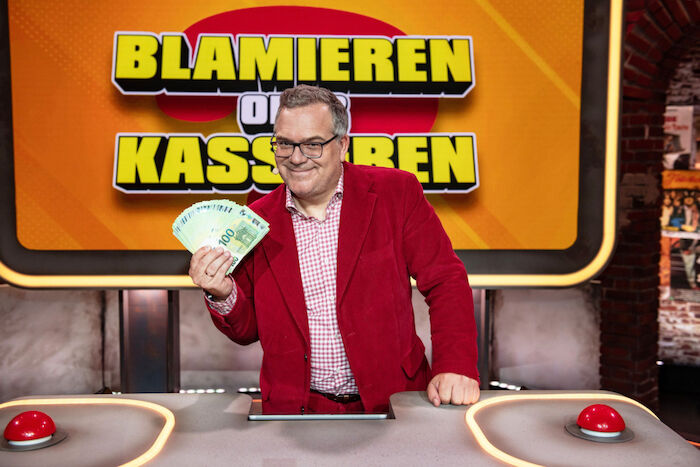 Blamieren oder Kassieren: Moderator Elton. Bild: Sender / RTL / Steffen Z Wolff 
