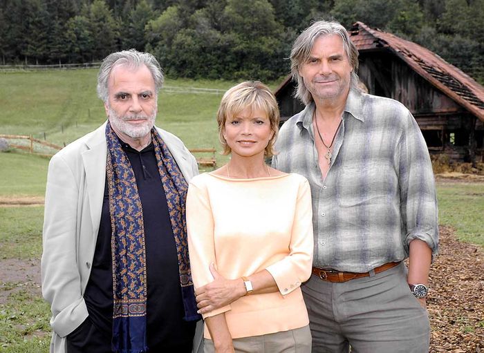 Maximilian Schell (Xaver Schönborn), Uschi Glas (Gundi Kirchner), Peter Simonischek (Dr. Sigi Fürstberger). Bild: Sender / LISA-Film