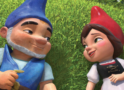 Gnomeo hat sich in Julia verliebt, doch leider wohnt die attraktive Zwergin auf der falschen Seite des Zauns, was eine Liebe fast unmöglich macht. Bild: Sender