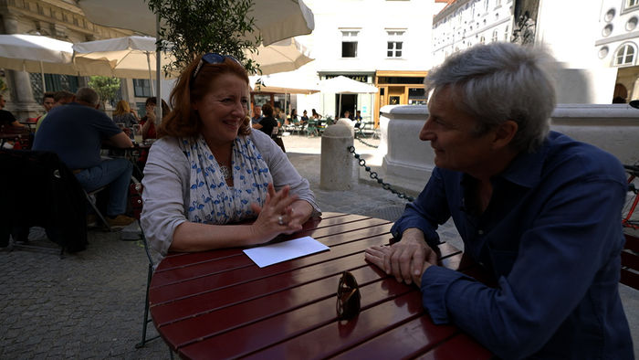 Meine Stadt / Deine Stadt: Lusie Kinseher und Alfred Dorfer in Wien. Bild: Sender / ORF / BR