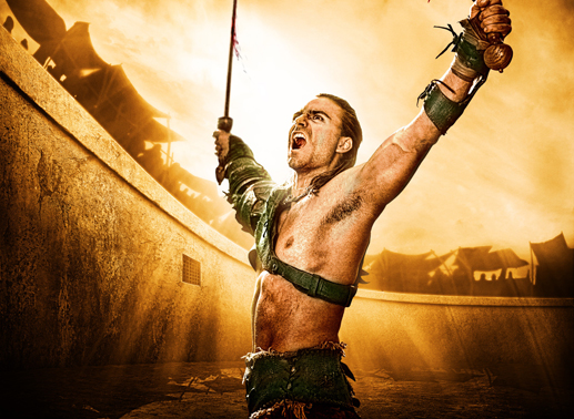 Lasset die Spiele beginnen: Champion der Gladiatorenschule, Gannicus (Dustin Clare) ... Bild: Sender