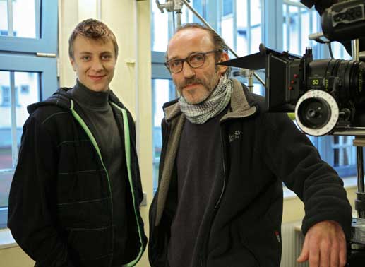 Neo-Regisseur Karl Markovics mit seinem Hauptdarsteller, Neo-Schauspieler Thomas Schubert. Bild: filmstills-domenigg / epofilm