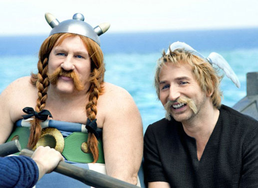  Asterix (Edouard Baer) und Obelix (Gérard Depardieu). Bild: Sender