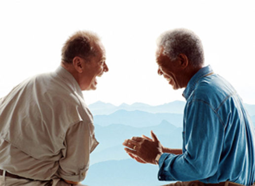 Jack Nicholson (Edward Cole), Morgan Freeman (Carter Chambers). Bild: Sender