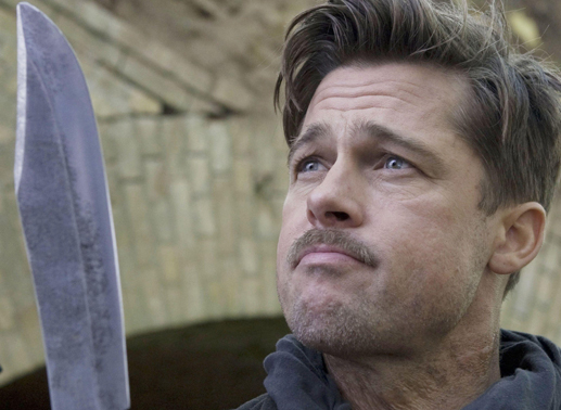 Leutnant Aldo Raine (Brad Pitt) leitet eine Gruppe von jüdisch-amerikanischen Soldaten, die es sich zur Aufgabe gemacht hat, ebenso überraschende wie brutale Vergeltungsschläge durchzuführen. Bild: Sender