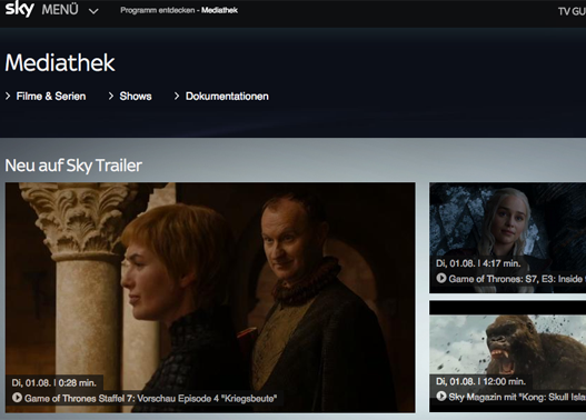 Sky Mediathek Sky Mediathek