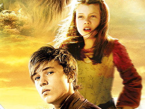 William Moseley (Pete Pevensie), Georgie Henley (Lucy Pevensie. Bild: Sender