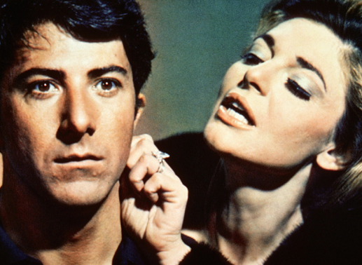 Benjamin Braddock (Dustin Hoffman) trifft sich zu einem Rendevouz mit Mrs. Robinson (Anne Bancroft). Bild: Sender