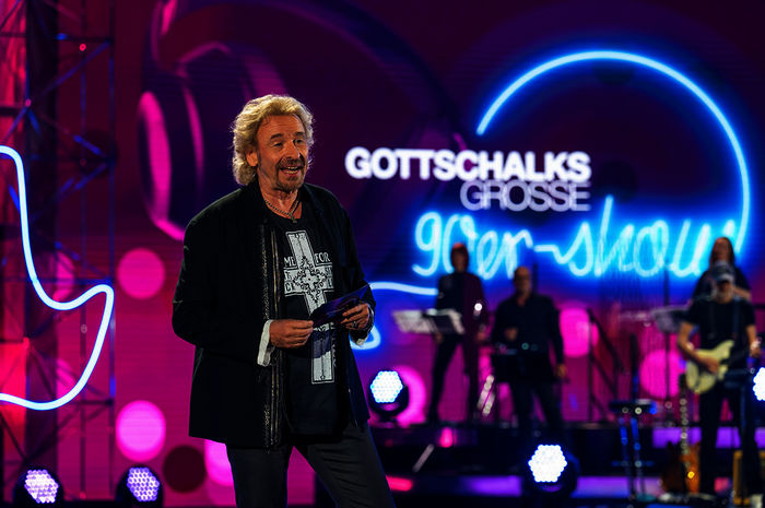 Gottschalks große 90er-Show: Thomas Gottschalk. Bild: Sender / ZDF / Sascha Baumann