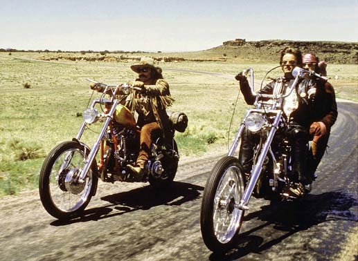 Dennis Hopper, Peter Fonda und Jack Nicholson auf dem Weg in die Freiheit. Bild: Sender