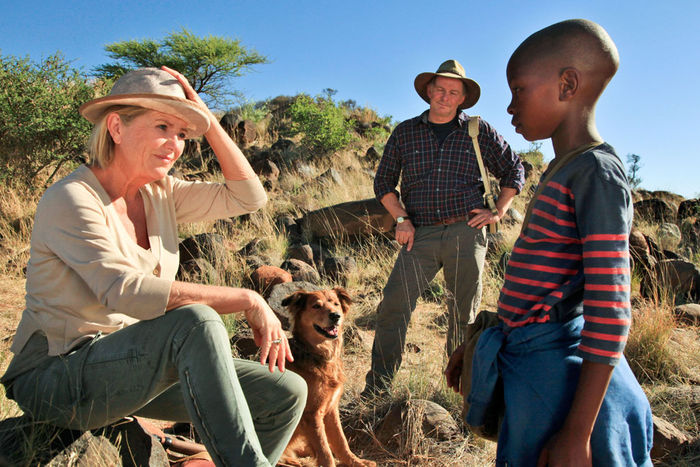 Jutta Speidel (Eleonore), Max Herbrechter (Max), Elvis Mahomba (Thabo). Bild: Sender / Mona Film / Peter Evers