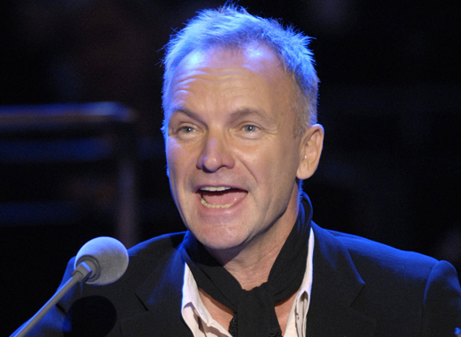 Sting, der ehemalige Frontmann von "Police" ist Stargast bei Thomas Gottschalk. Bild: Sender