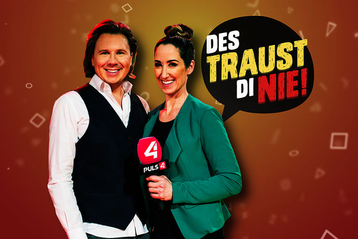 Gernot Haas und Kati Bellowitsch. Bild: Sender / PULS 4