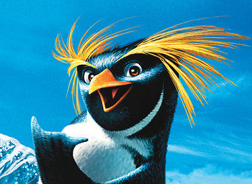 Eines Tages verlässt der draufgängerische Cody seine kalte Heimat Shiverpool in der Antarktis. Er will am großen Surf-Contest im Surfer-Paradies Pen Gu Island teilnehmen. Er glaubt, dass ein Sieg ihn zu dem Star unter den Pinguinen machen könnte. Bild: Sender | © 2007 Sony Pictures Animation