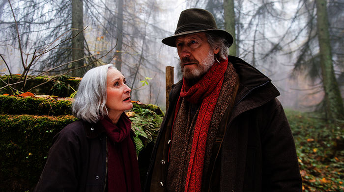 Gräfin Eva verzweifelt an Limberger: Gräfin Eva (Eleonore Weisgerber), Philipp Arthur Limberger (Reiner Schöne). Bild: Sender / SR / Manuela Meyer,