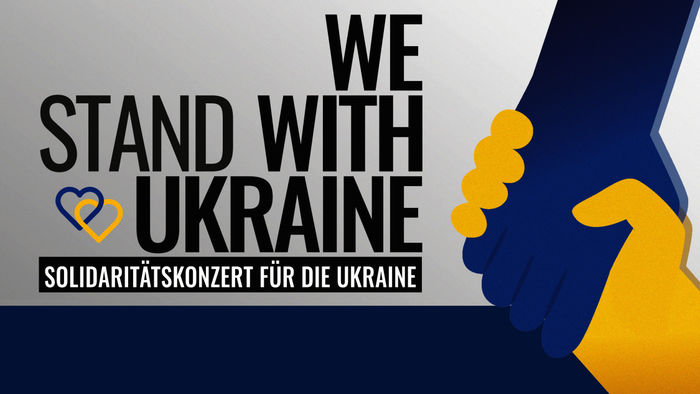 We Stand With Ukraine. Bild: Sender/ORF