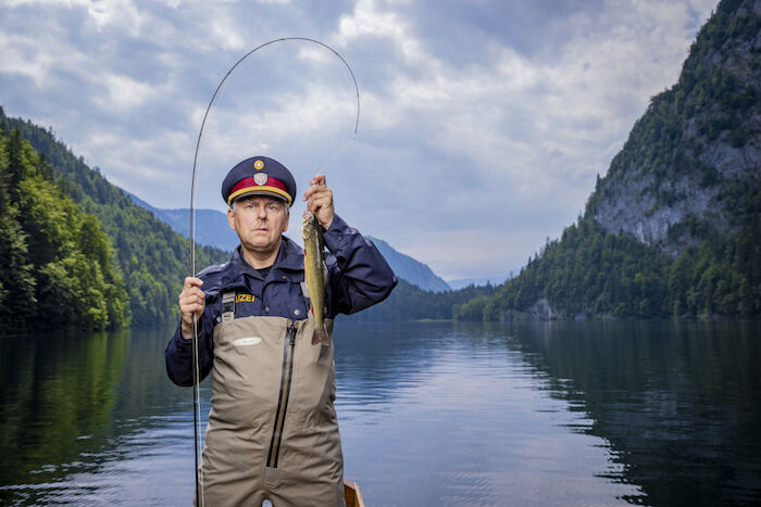 Der letzte Saibling: Franz Gasperlmaier (Johannes Silberschneider). Bild: Sender / ServusTV / Neumayr / Christian Leopold