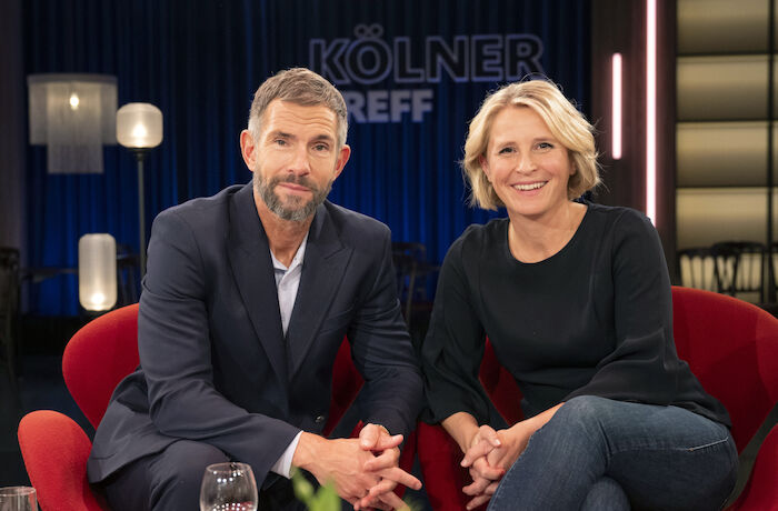 Kölner Treff: Die Moderatoren Susan Link und Micky Beisenherz. Bild: Sender / WDR / Melanie Grande,