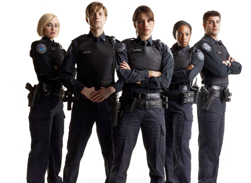 Charlotte Sullivan (Gail Peck), Gregory Smith (Dov Epstein), Missy Peregrym (Andy McNally), Enuka Okuma (Traci Nash), Travis Milne (Chris Diaz). Bild: Sender