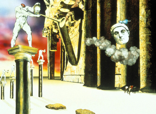 Wie bei allen Monty Python-Filmen darf auch im "Leben des Brian" die sensationelle Tricktechnik des jungen Terry Gilliam nicht fehlen. Bild: Sender