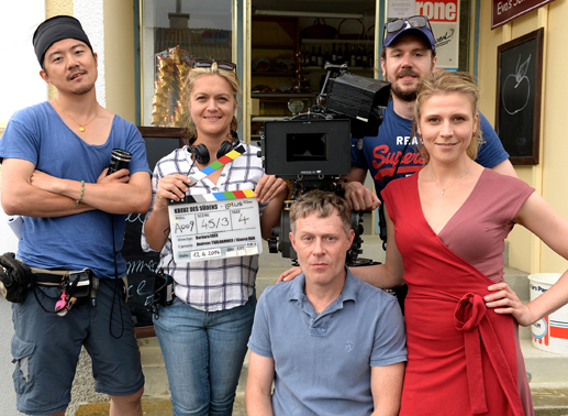 Xiaosu Han (Kamera), Barbara Eder (Regie), Andreas Lust, Andreas Thalhammer (Kamera), Franziska Weisz. Bild: Sender / Lotusfilm / Oliver Roth