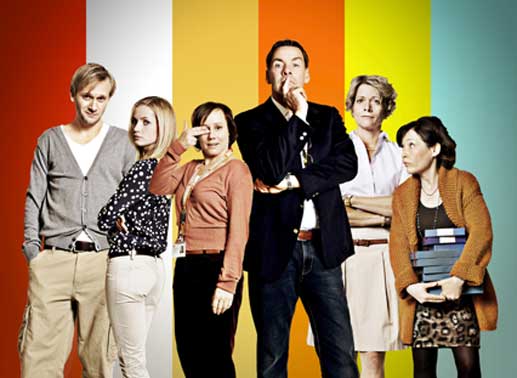 Matthias Lier (Philipp) Cornelia Gröschel (Judith) Eva Löbau (Billie) Sascha Hehn (Sascha) Karin Giegerich (Dr. Wolter) Anke Sevenich (Frau Merzig). Bild: Sender / Jan Rasmus Voss