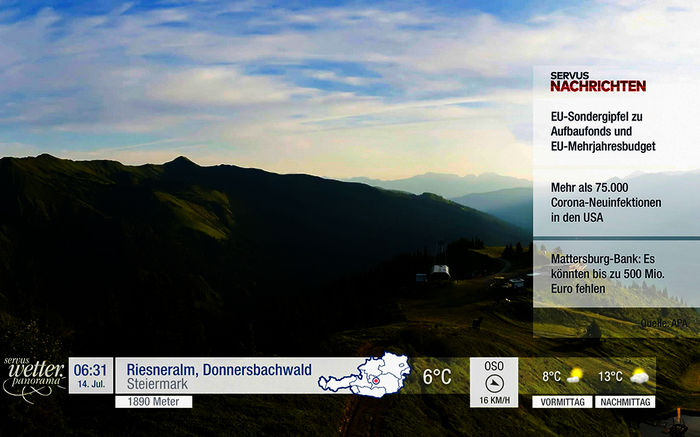 Wetterpanorama. Bild: Sender / ServusTV