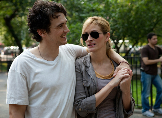 Karriere, Haus und Mann machen Liz Gilbert (Julia Roberts) eines Tages keinen Spa&szlig; mehr, der neue Lover (James Franco) sorgt auch nur vor&uuml;bergehend f&uuml;r Ablenkung. Bild: Sender