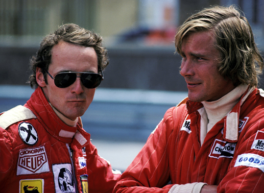 Niki Lauda und James Hunt. Foto: ORF/Sutton Motorsport Images/Phipps/Sutton. 