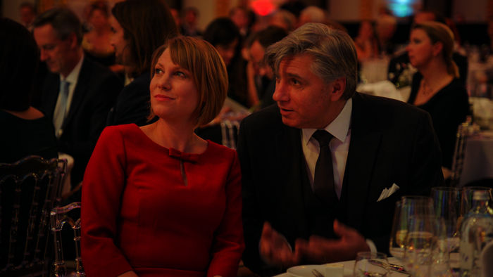 The Green Lie: Werner Boote und Kathrin Hartmann beim SEA Award. Bild: Sender / ORF / E&A Film / Dominik Spritzendorfer