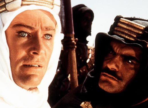 Peter O'Toole und Omar Sharif in der Wüste von Arabien. Bild: Sender