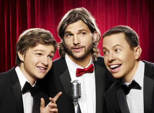 Wahre Männer? Walden (Ashton Kutcher, M.), Alan (Jon Cryer, r.) und Jake Harper (August T. Jones, l.) ... Bild: Sender