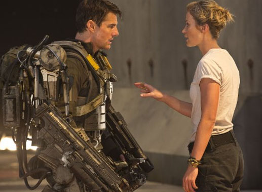 Tom Cruise und Emily Blunt in „Edge of Tomorrow“. Bild: Sender / Warner Bros.