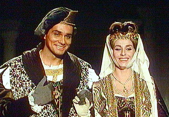 Szene mit Brett Halesy als Rolando und Gianni Maria Canale als Leonora. Bild: Sender