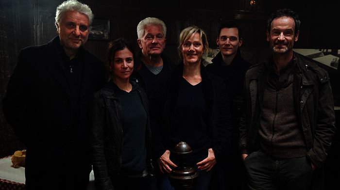 Franz Leitmayr (Udo Wachtveitl), Nora Dalay (Aylin Tezel), Ivo Batic (Miroslav Nemec), Martina Boenisch (Anna Schudt), Jan Pawlak (Rick Okon), Peter Faber (Jörg Hartmann). Bild: Sender / WDR / X Filme Creative Pool / Frank Dicks
