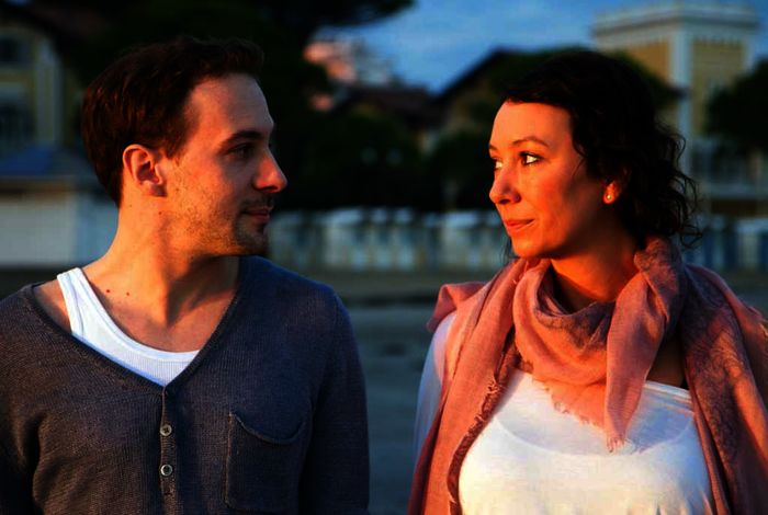Florian Teichtmeister (Lenny), Ursula Strauss (Kristin). Bild: Sender / MDR / ORF / Peter von Haller,