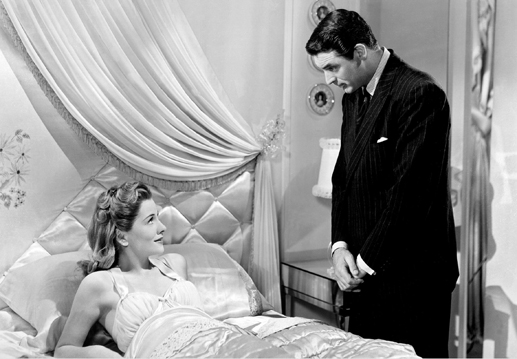 Obwohl Lina (Joan Fontaine) ihren Mann Johnny Aysgarth (Cary Grant) innig liebt, wird sie den Verdacht nicht los, dass er sie umbringen will. Bild: Sender