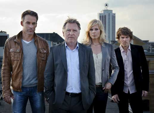 Das Team: Jan Maybach (Marco Girnth), Hajo Trautzschke (Andreas Schmidt-Schaller), Ina Zimmermann (Melanie Marschke), Tom Kowalski (Steffen Schroeder). Bild: Sender