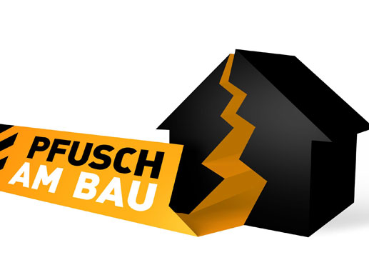 Logo: Pfusch am Bau. Bild: ATV