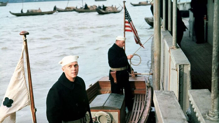 Kanonenboot am Yangtse-Kiang mit Steve McQueen. Bild: Sender/ard/arte