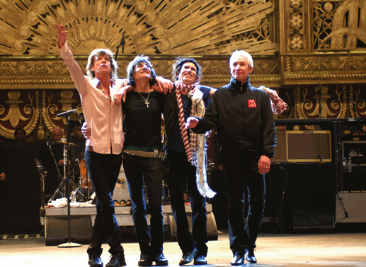 Rolling Stones (v.l.): Mick Jagger, Ron Wood, Keith Richards und Charlie Watts. Bild: VOX / Courtesy of Twentieth Century Fox Promo 2008