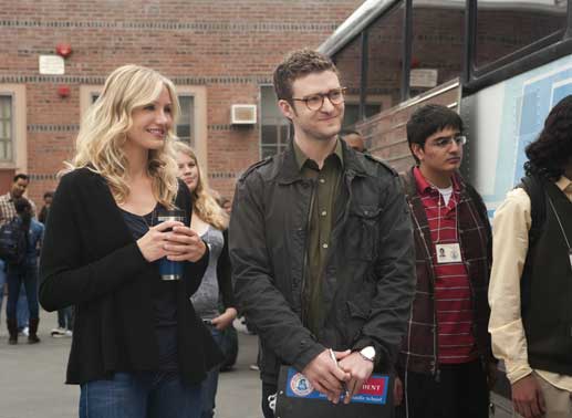 Cameron Diaz als  Elizabeth Halsey und Justin Timberlake als Scott Delacorte in der Komödie Bad Teacher. Bild: Sony Pictures
